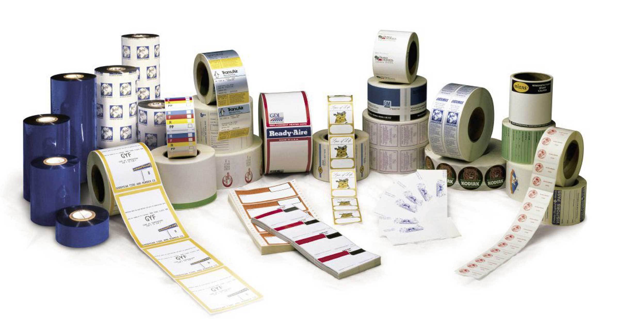 Label Rolls in Various Sizes & Adhesives